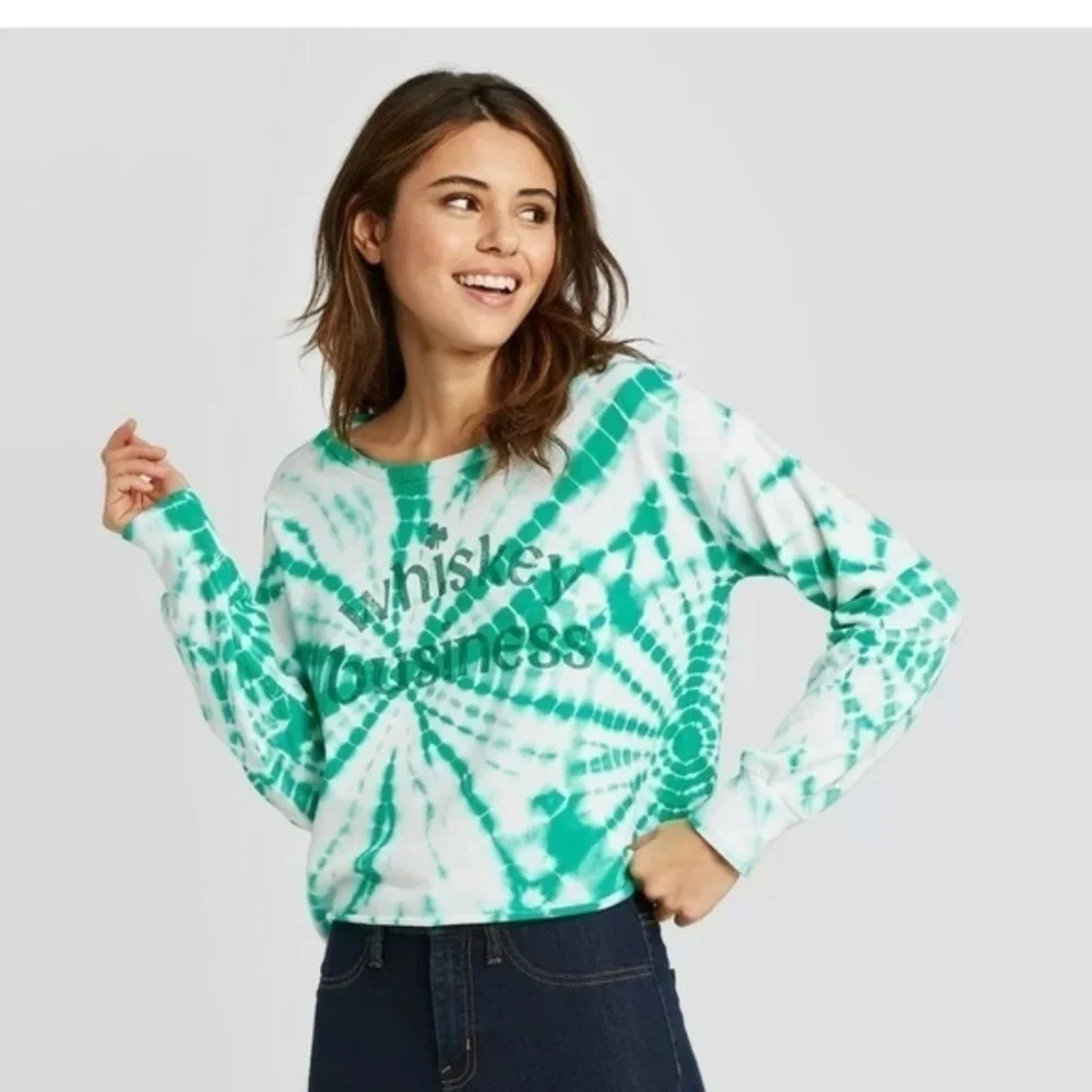 Grayson Threads NWT Whiskey Business Tie-Dye Crop Top